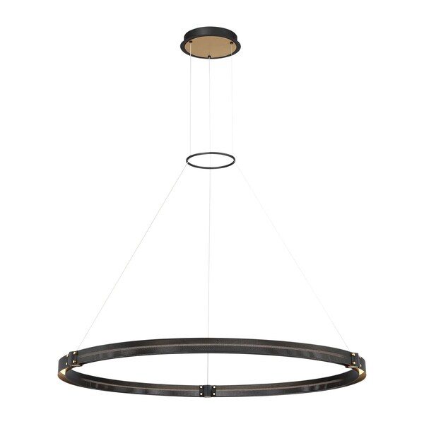 Eurofase Bayswater Contemporary LED Chandelier, 1-Light, 2800 Lumens, Soft White/Satin Gold 37054-014 - main
